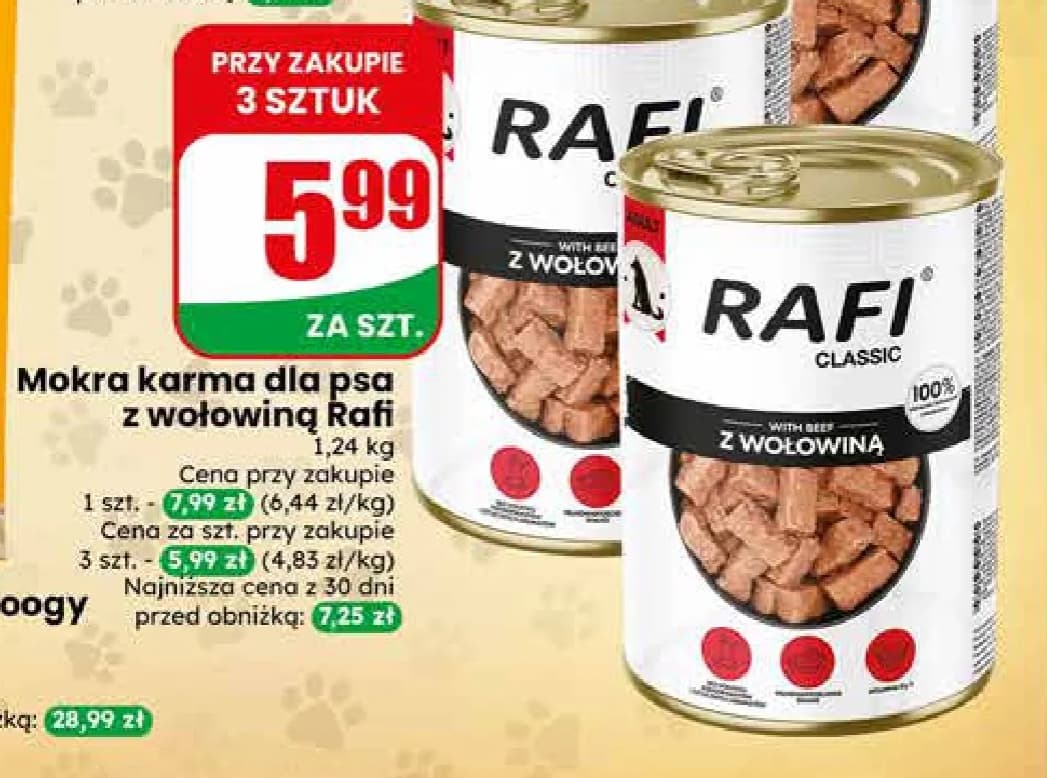 mokra karma dla psa z wołowiną