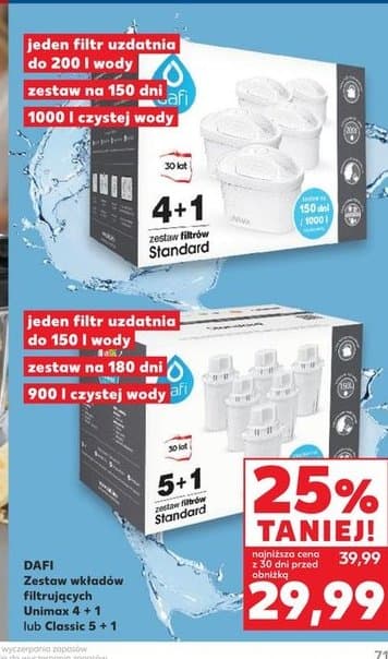 zestaw wkładów filtrujących