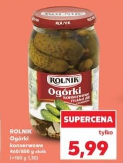 Rolnik ogórki konserwowe 460/850g