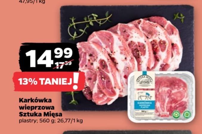 karkówka wieprzowa plastry