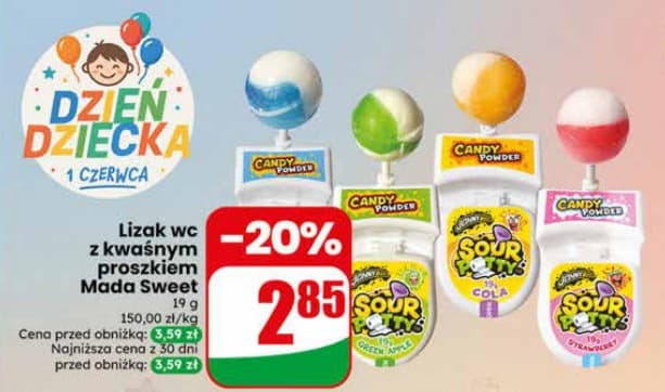 lizak wc z kwaśnym proszkiem