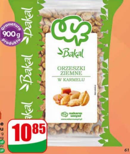 Bakal orzeszki ziemne w karmelu 900g