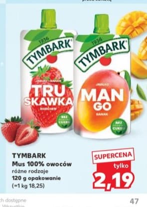 mus 100% owoców różne rodzaje