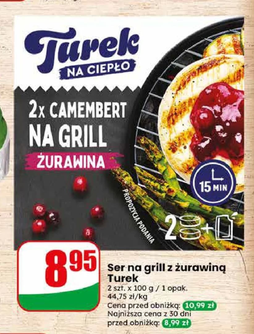 ser na grill z żurawiną