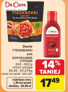 danie tteokbokki, sos gochujang