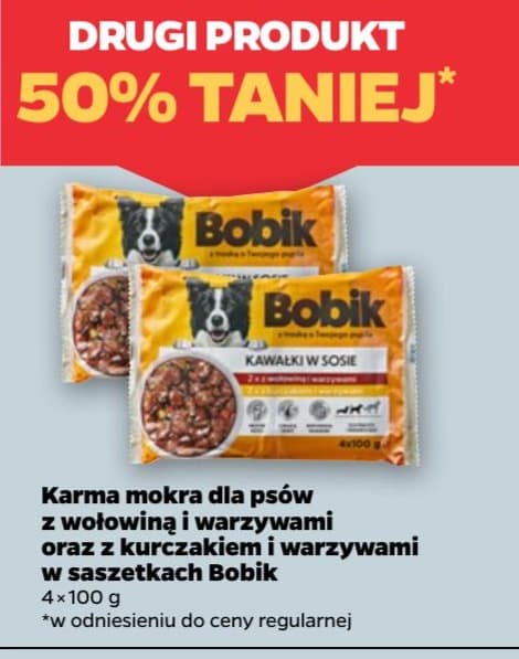 karma mokra dla psów z wołowiną i warzywami oraz z kurczakiem i warzywami w saszetkach