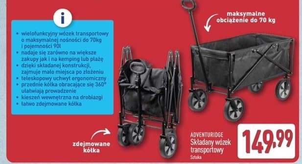 składany wózek transportowy