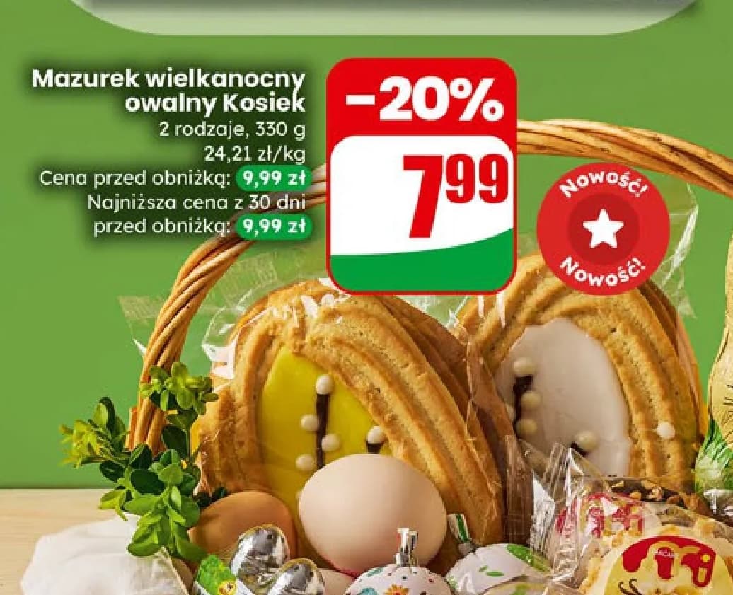 mazurek wielkanocny owalny