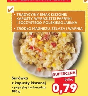 surówka z kapusty kiszonej z papryką i kukurydzą