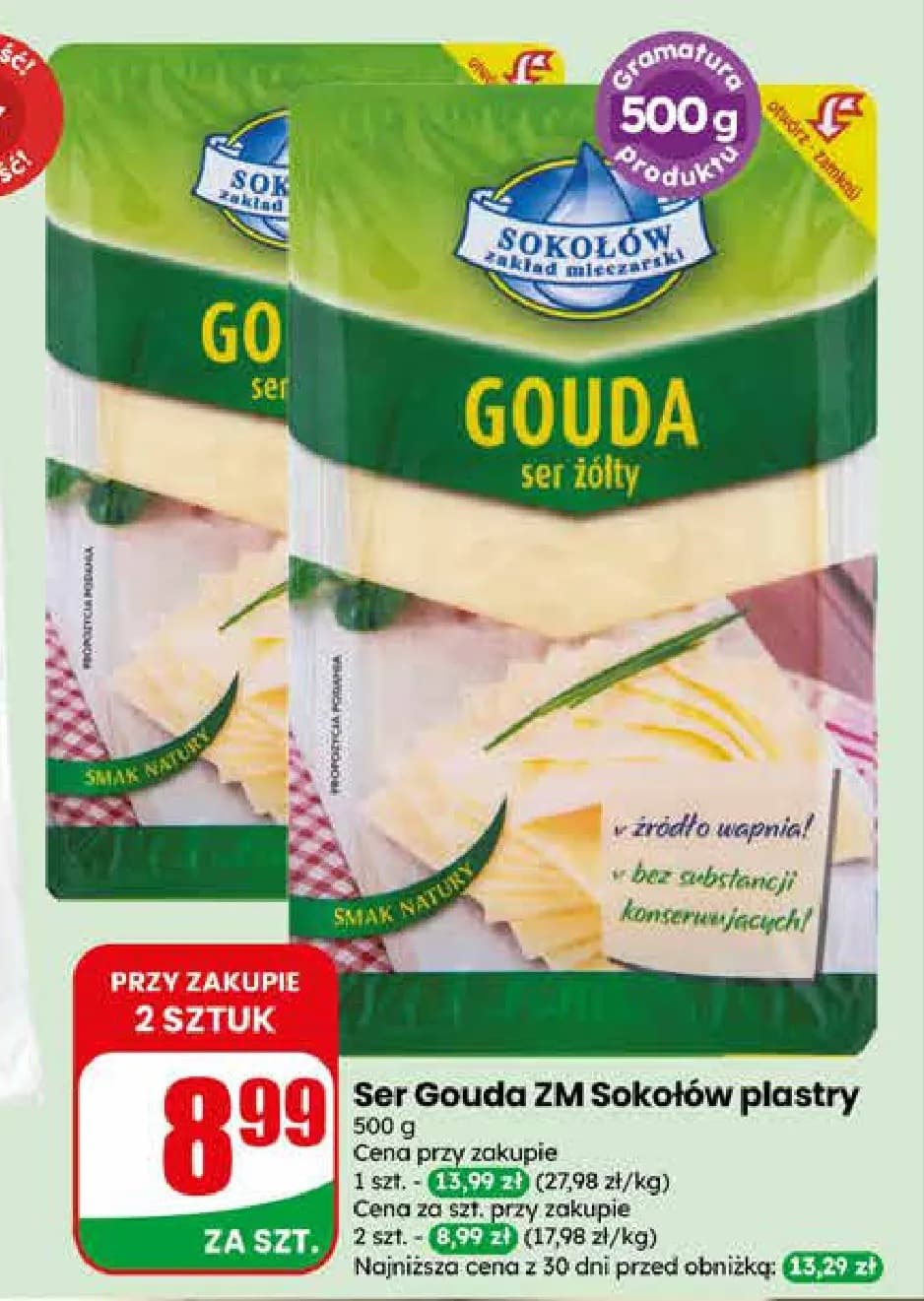 ser gouda w plastrach