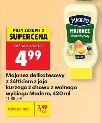 majonez delikatesowy z żółtkiem jaja kurzego z chowu z wolnego wybiegu
