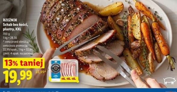 schab w plastrach bez kości xxl