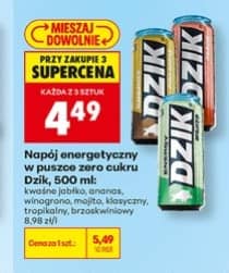 Dzik napój energetyczny zero cukru 500ml