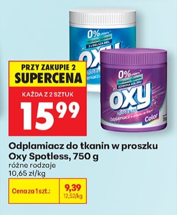 odplamiacz do tkanin w proszku Oxy Spotless