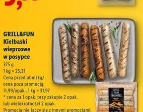 kiełbaski wieprzowe w posypce