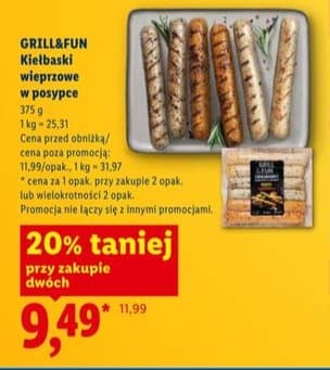 kiełbaski wieprzowe w posypce