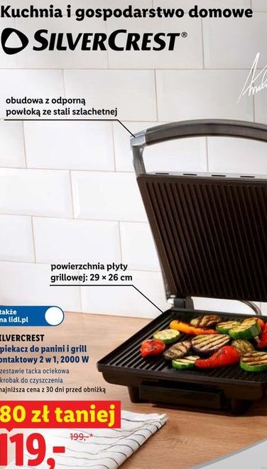Opiekacz do panini i grill kontaktowy 2 w 1
