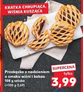 przekąska z nadzieniem o smaku wiśni i kakao
