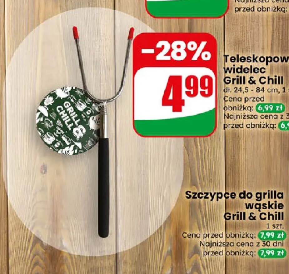 teleskopowy widelec do grilla
