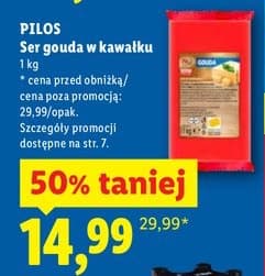 ser żółty gouda w kawałku