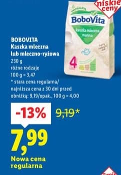 kaszka mleczna lub mleczno-ryżowa