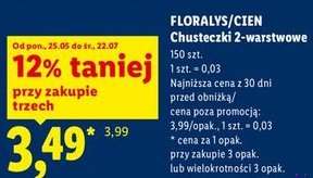 chusteczki 2-warstwowe różne marki
