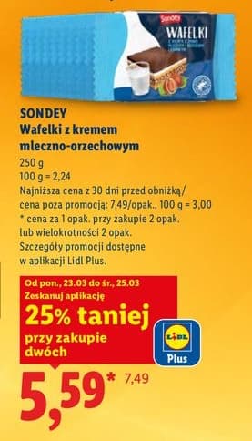 wafelki z kremem mleczno-orzechowym