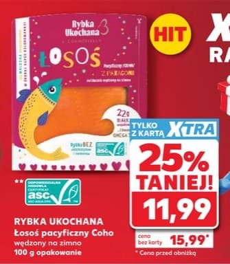 łosoś pacyficzny Coho wędzony na zimno