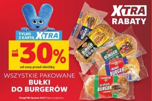 wszystkie pakowane bułki do burgerów