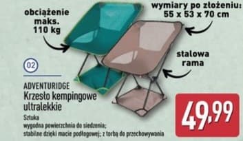 krzesło kempingowe ultralekkie