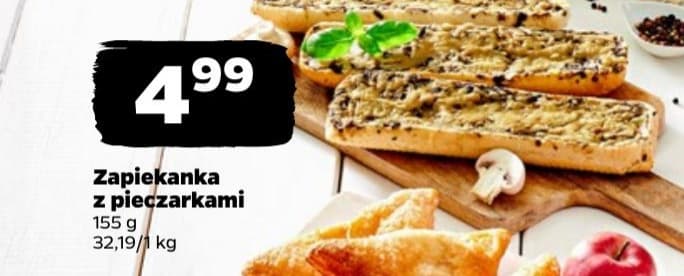 zapiekanka z pieczarkami