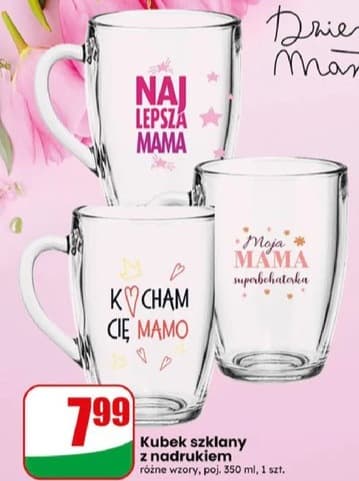 kubek szklany z nadrukiem