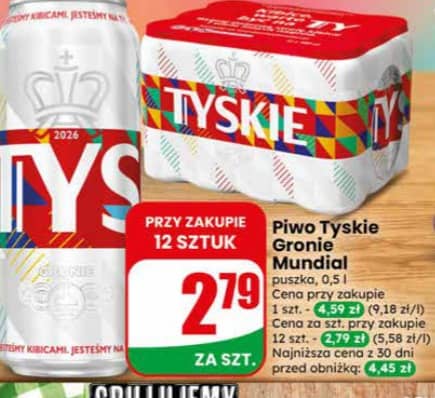 Tyskie Gronie Mundial piwo jasne pełne 0.5l