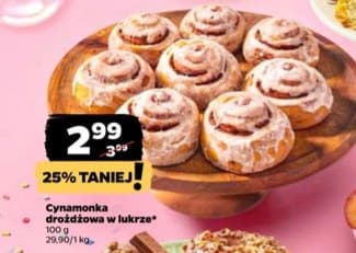 cynamonka drożdżowa w lukrze
