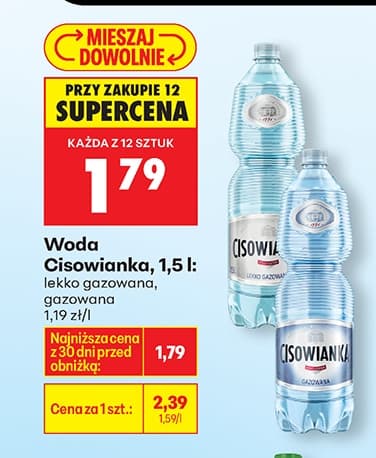 woda Cisowianka lekko gazowana