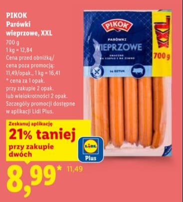 parówki wieprzowe XXL