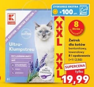 żwirek dla kotów bentonitowy lawendowy