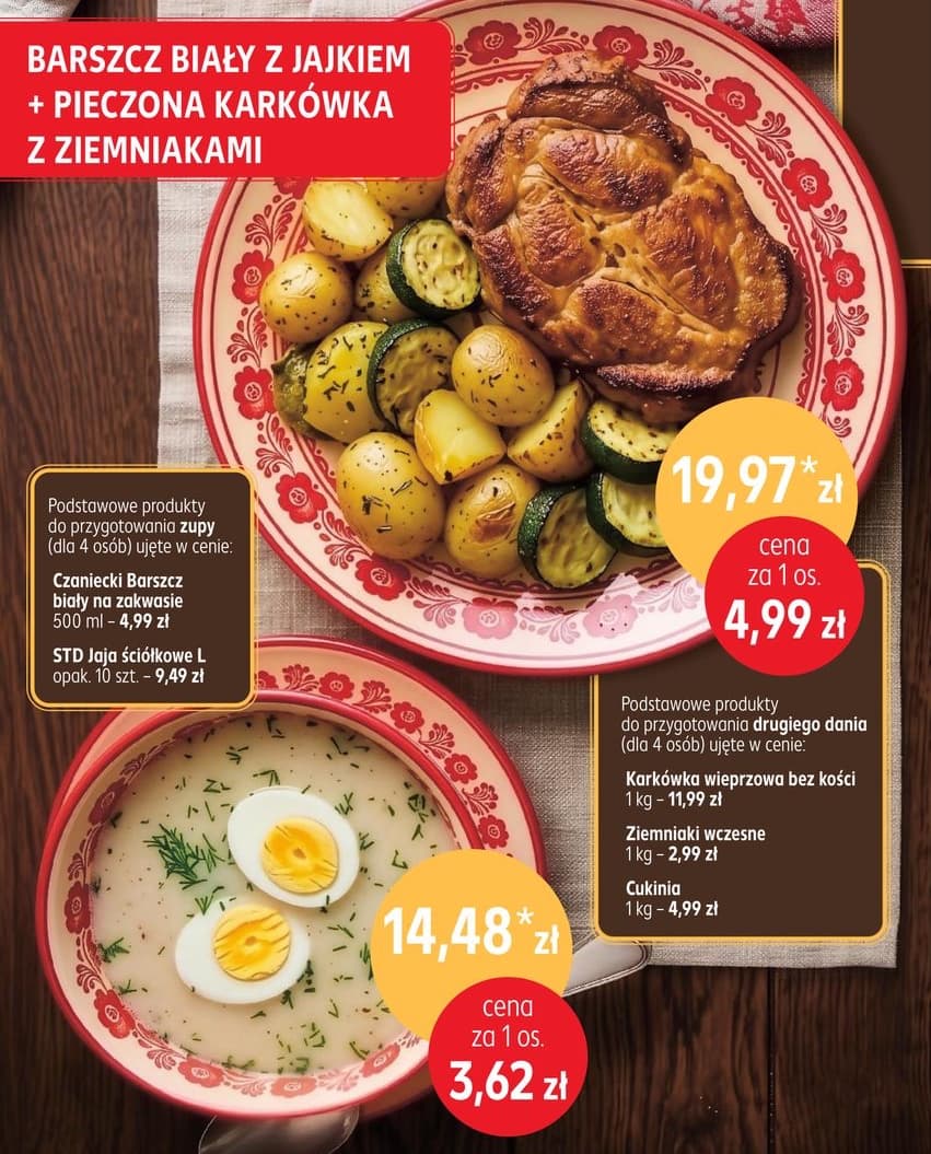 żurek lub barszcz biały na zakwasie