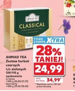 zestaw herbat czarnych lub zielonych