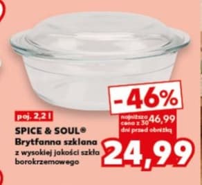 brytfanna szklana z borokrzemowego szkła