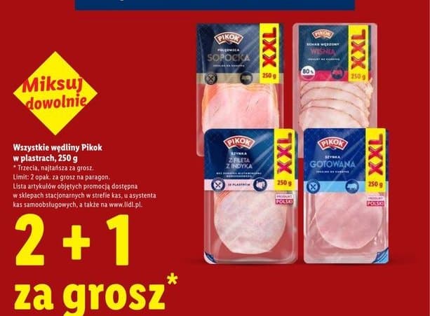 Wszystkie wędliny w plastrach