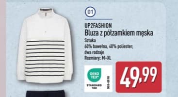 bluza z półzamkiem męska