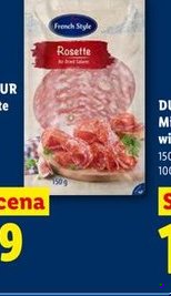 salami rosette de Lyon w plastrach