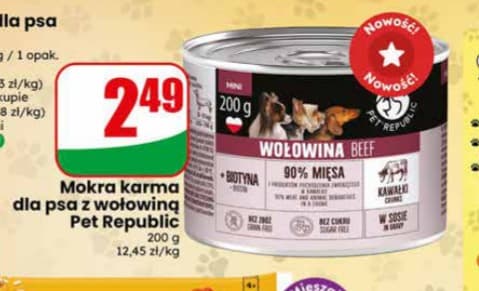 mokra karma dla psa z wołowiną