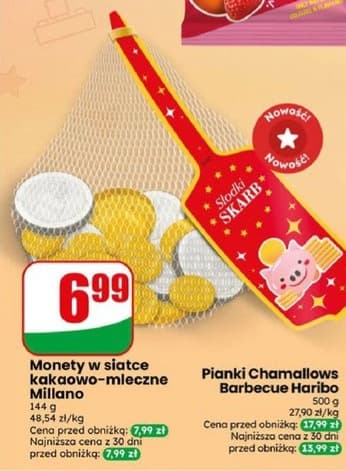 monety w siatce kakaowo-mleczne