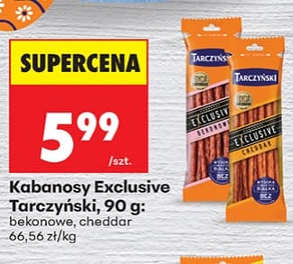 kabanosy Exclusive bekonowe, cheddar