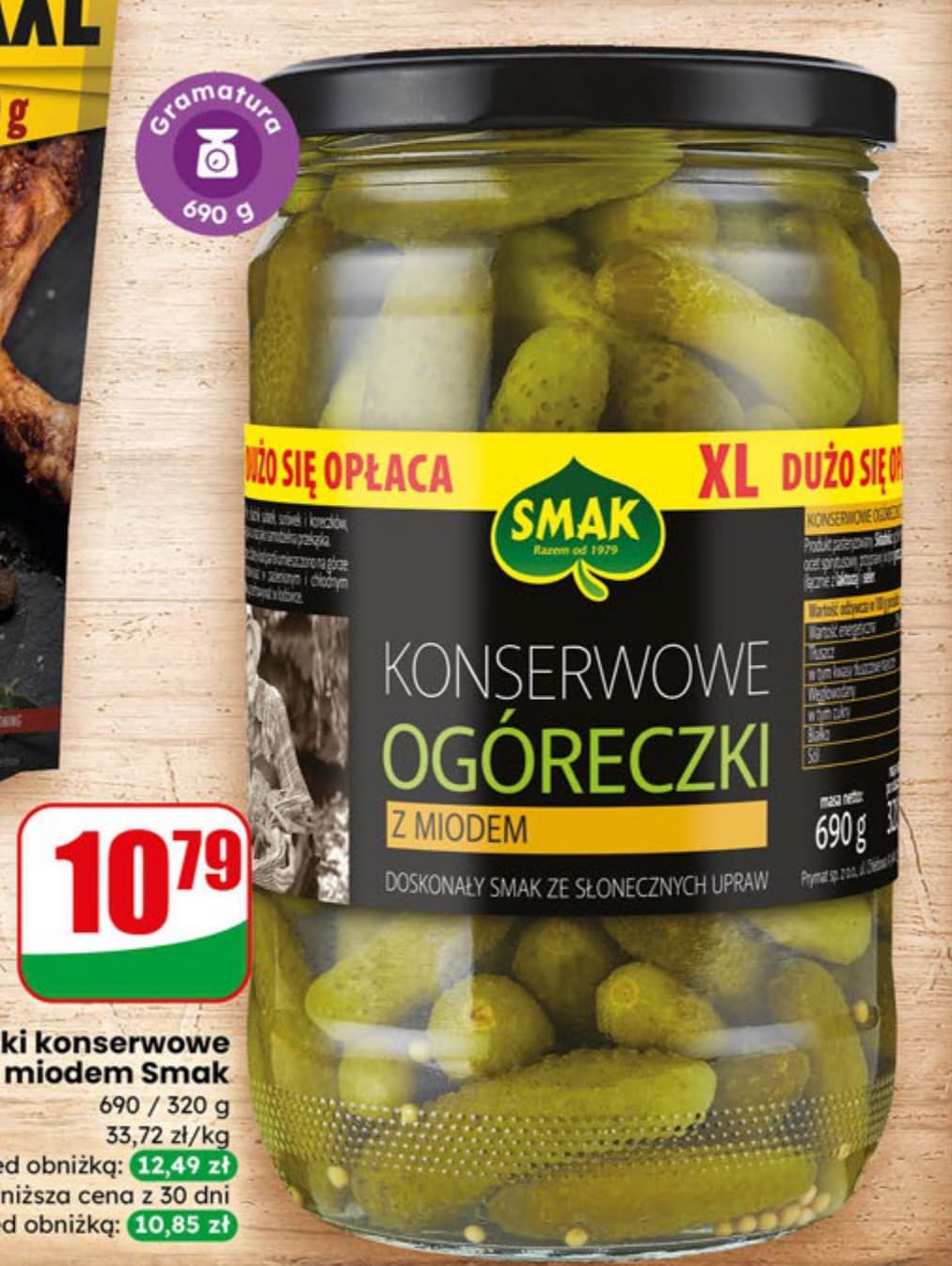 ogóreczki konserwowe z miodem
