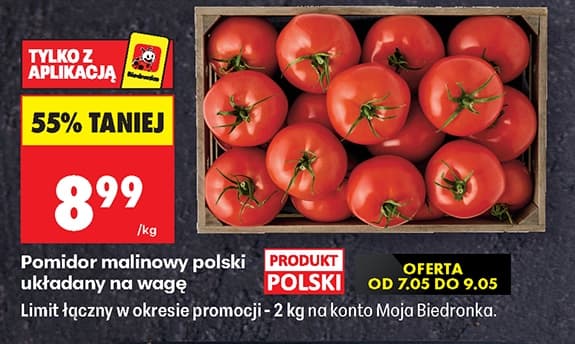 pomidor malinowy polski układany na wage