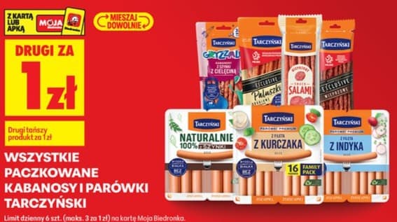 wszystkie paczkowane kabanosy i parówki