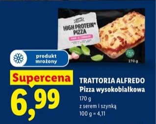 pizza wysokobiałkowa z serem i szynką